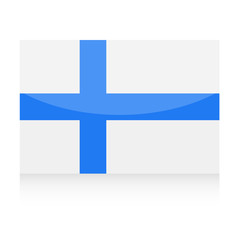 Obraz premium Finland Flag Vector Icon