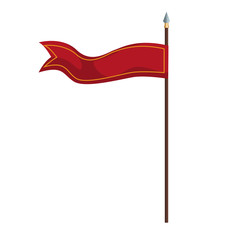 Medieval flag symbol icon vector illustration graphic design