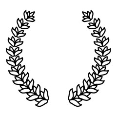 Wreath leaves symbol icon vector illustration graphic design