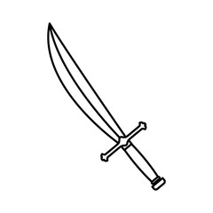 Sword medieval weapon icon vector illustration graphic design