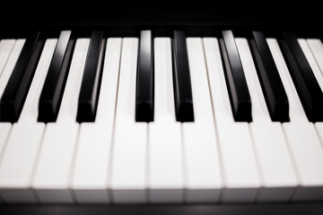 Fototapeta premium piano keyboard keys closeup