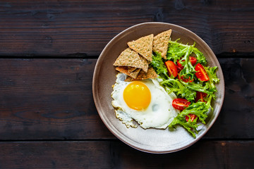Breakfast plate with egg