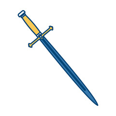 Sword medieval weapon icon vector illustration graphic design