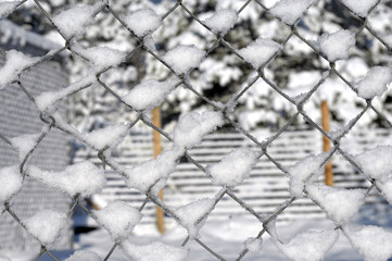 Background of Snow on Wire
