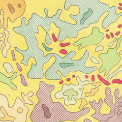 Vintage contour mapping. Natural printing illustrations of maps.