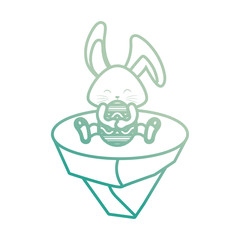 rabbit and easter  vector illustration
