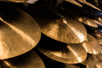 cymbals at the music store