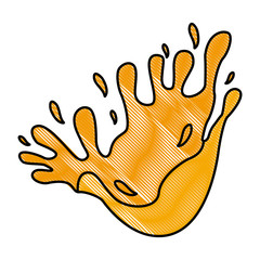 Obraz premium Orange juice splash icon vector illustration graphic design