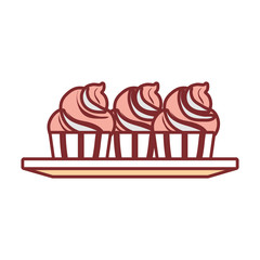 cupcake vector illustration
