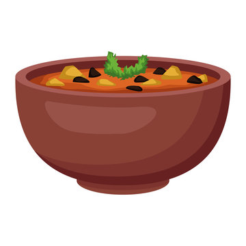 Mexican beans bowl icon vector illustration graphic design