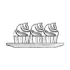 cupcake vector illustration