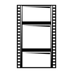 blank film strip negative border hole vector illustration
