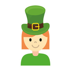 woman wearing leprechaun hat