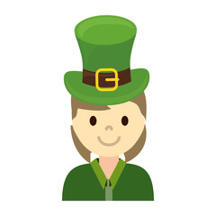 woman wearing leprechaun hat