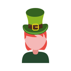 woman wearing leprechaun hat