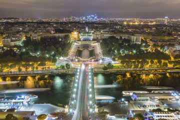 Seine river and Trocadero in Paris