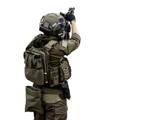 Fototapeta premium army isolated on white background. clipping path.