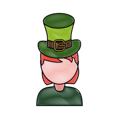 woman wearing leprechaun hat