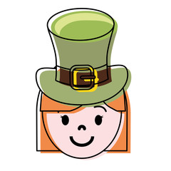 woman wearing leprechaun hat