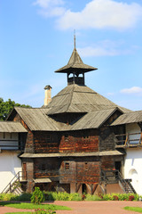 Fototapeta na wymiar Ancient Slavonic wooden fortress in Novhorod-Siverskii