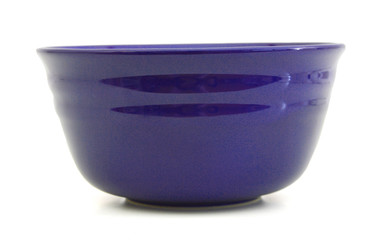 Blue bowl on the white background