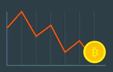 Bitcoin Mining   Cryptomoney Growth Vector Isolated Icon Sign Set Illustration Material Design