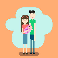 Young parents with baby