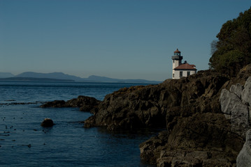 Fototapeta na wymiar Lime Kiln Point Lighthouse