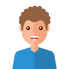 young man happy avatar character vector illustration design