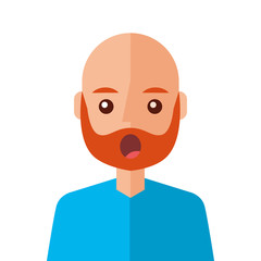 surprised young man avatar character vector illustration design