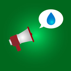 megaphone talks about water