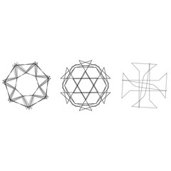 Obraz premium Geometric set for gifts and holidays pattern vector EPS10