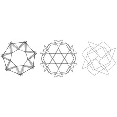 Geometric set for gifts and holidays pattern vector EPS10