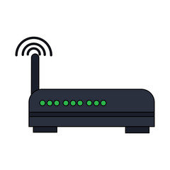 wifi router icon image vector llustration design 