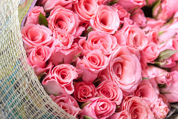 wedding bouquet with rose bush