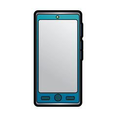 smartphone with blank screen icon image vector llustration design 