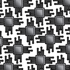 cpu chip pattern image vector llustration design 