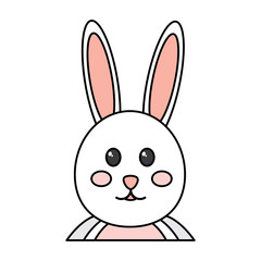 rabbit or bunny icon image vector illustration design 