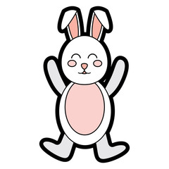 rabbit or bunny icon image vector illustration design 