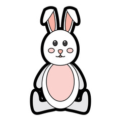 rabbit or bunny icon image vector illustration design 