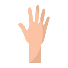 open hand icon image vector illustration design 