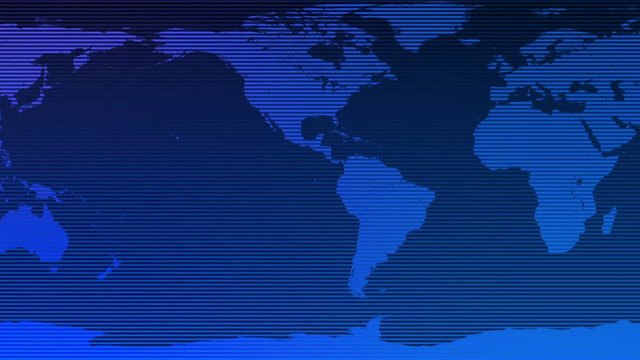 Futuristic Digital World Map Scrolling | Seamless Motion Background Blue