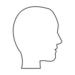 head profile silhouette icon image vector illustration design 