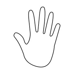 Obraz premium open hand icon image vector illustration design 
