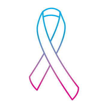 awareness ribbon icon image vector illustration design  blue to purple line