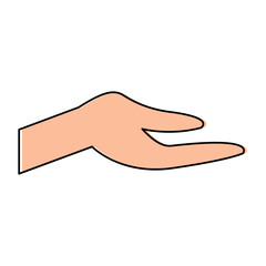 hand give receive sideview  icon image vector illustration design 