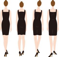 ハイヒールを履いて歩く女性