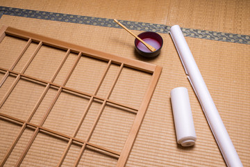 障子の張り替え