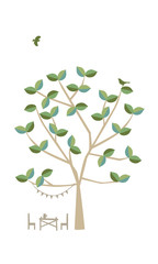 Obraz premium 新緑と鳥_10