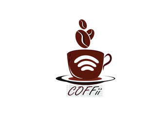 logo, icon, emblem a cup of coffee
